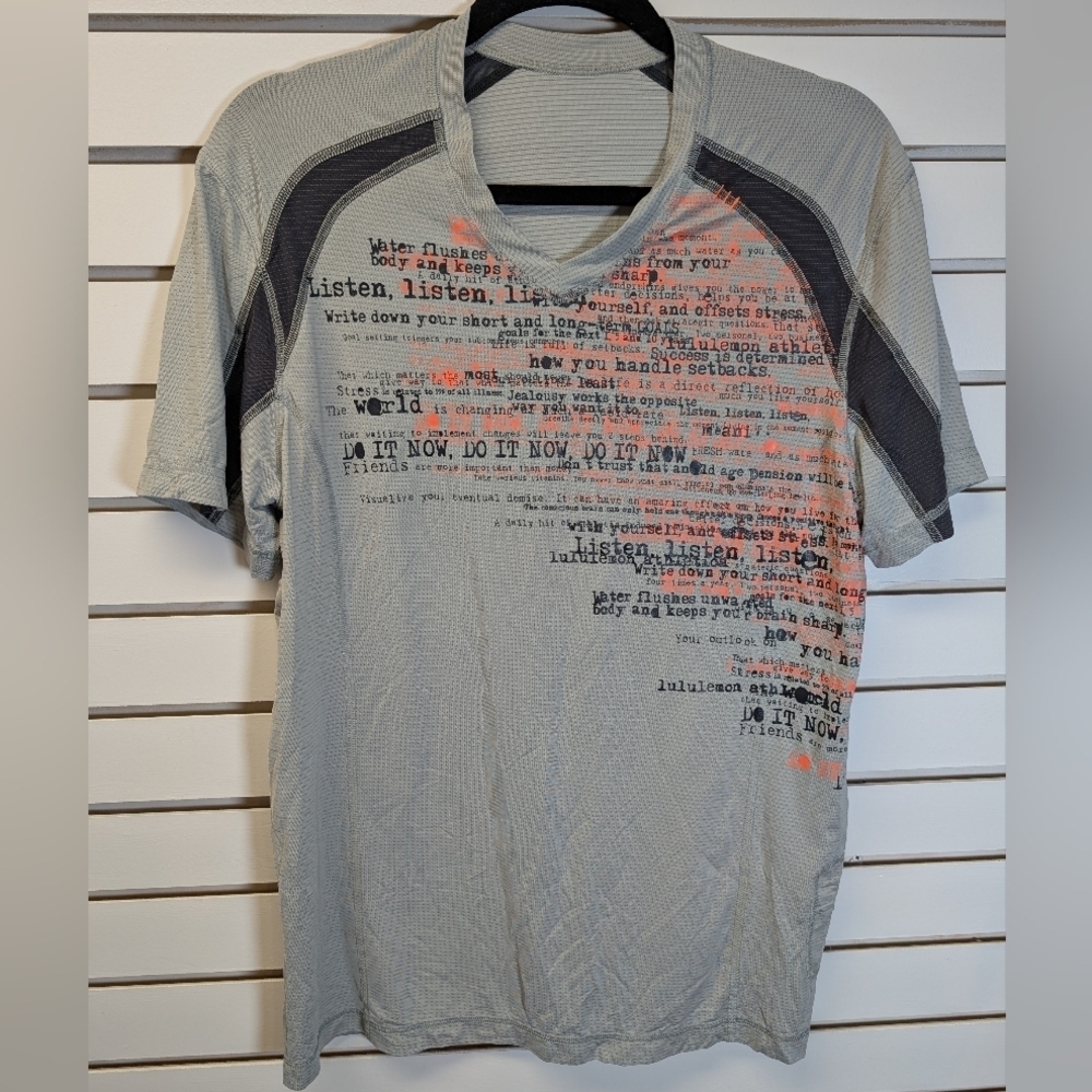 Lululemon Metal Vent Tech S/S GRAPHIC L SHIRT EUC